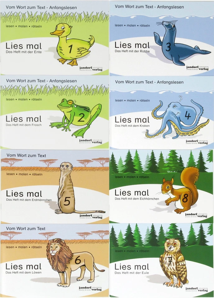Lies mal Hefte 1-8 (2015) im Paket Jandorfverlag 4251225516036