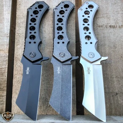 S-TEC 10" HUGE CLEAVER BALL BEARING Assisted Folding Open Pocket Razor Knife Blade NEW