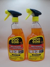(2) Goo Gone Pro-Power Adhesive Remover Spray Surface Safe Citrus Scent 24 oz