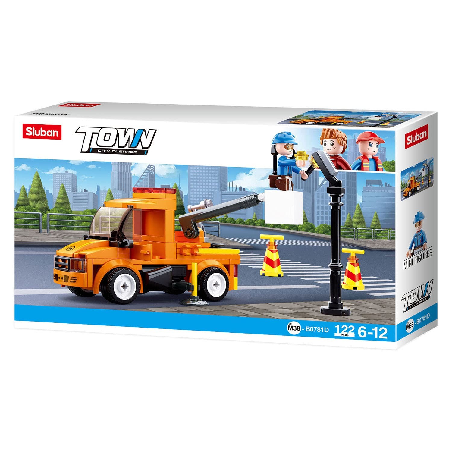 Тележка-автокран Sluban SL07169 122 предмета Игровой набор Clamp Building Blocks C 4390₽