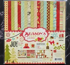 Echo Park Season's Greetings 12x12 collection +alpha/letter +stickers Christmas