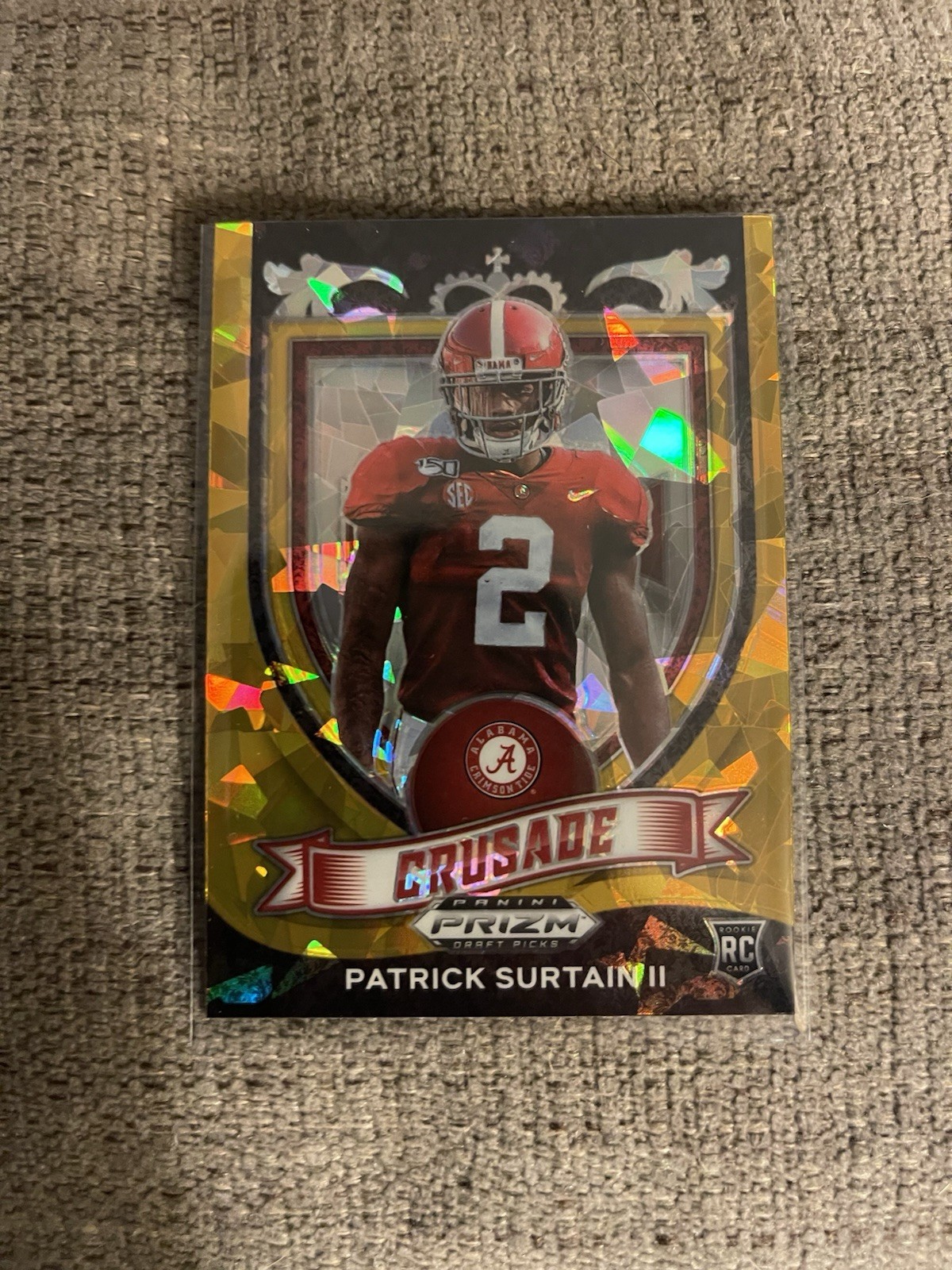 Patrick Surtain II Panini Prizm Draft Picks #178 Gold Ice