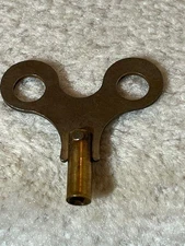 Hollow Barrel 2" Brass and Steel 4mm Clock Winding Key