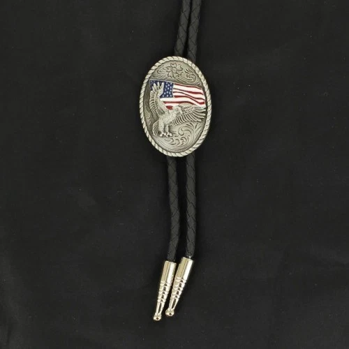 Cravatta bolo con cappello a doppia pistola da cowboy occidentale, accessori moda da equazione, cravatta bolo in metallo  200000297