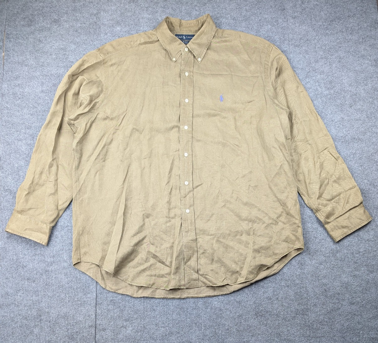 Polo Ralph Lauren Button Down Shirt Mens XL Blake Linen Silk Timeless Coastal