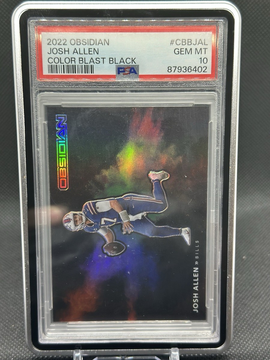2022 Panini Obsidian Josh Allen Color Blast Black No. CBB