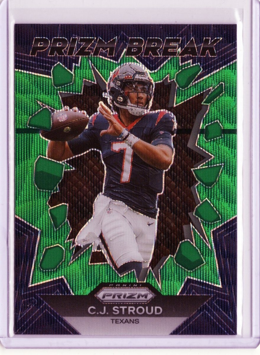 2023 Panini Prizm - Prizm Break C.J. Stroud #PB-6 Green Wave Prizm (RC) Rookie