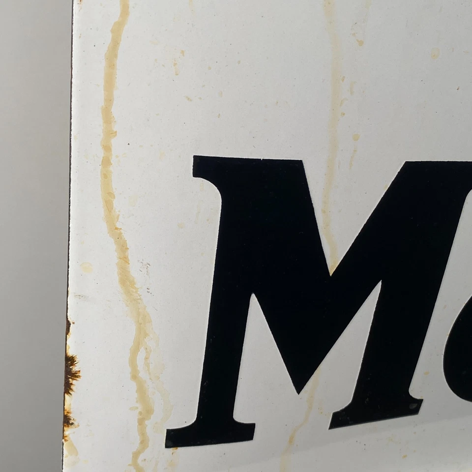 Mobiloil Enamel Sign - 60x40cm (23.6x15.7") - Big Garage Service Vacuum Oil Sign - Image 4 of 4