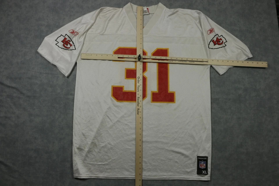 Camiseta de los Kansas City Chiefs para hombre XL NFL fútbol americano sacerdote Holmes 31 camiseta Reebok Foto 3 de 4