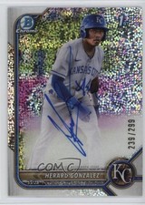 2022 Bowman Chrome Prospect Speckle Refractor 239/299 Herard Gonzalez Auto kk4
