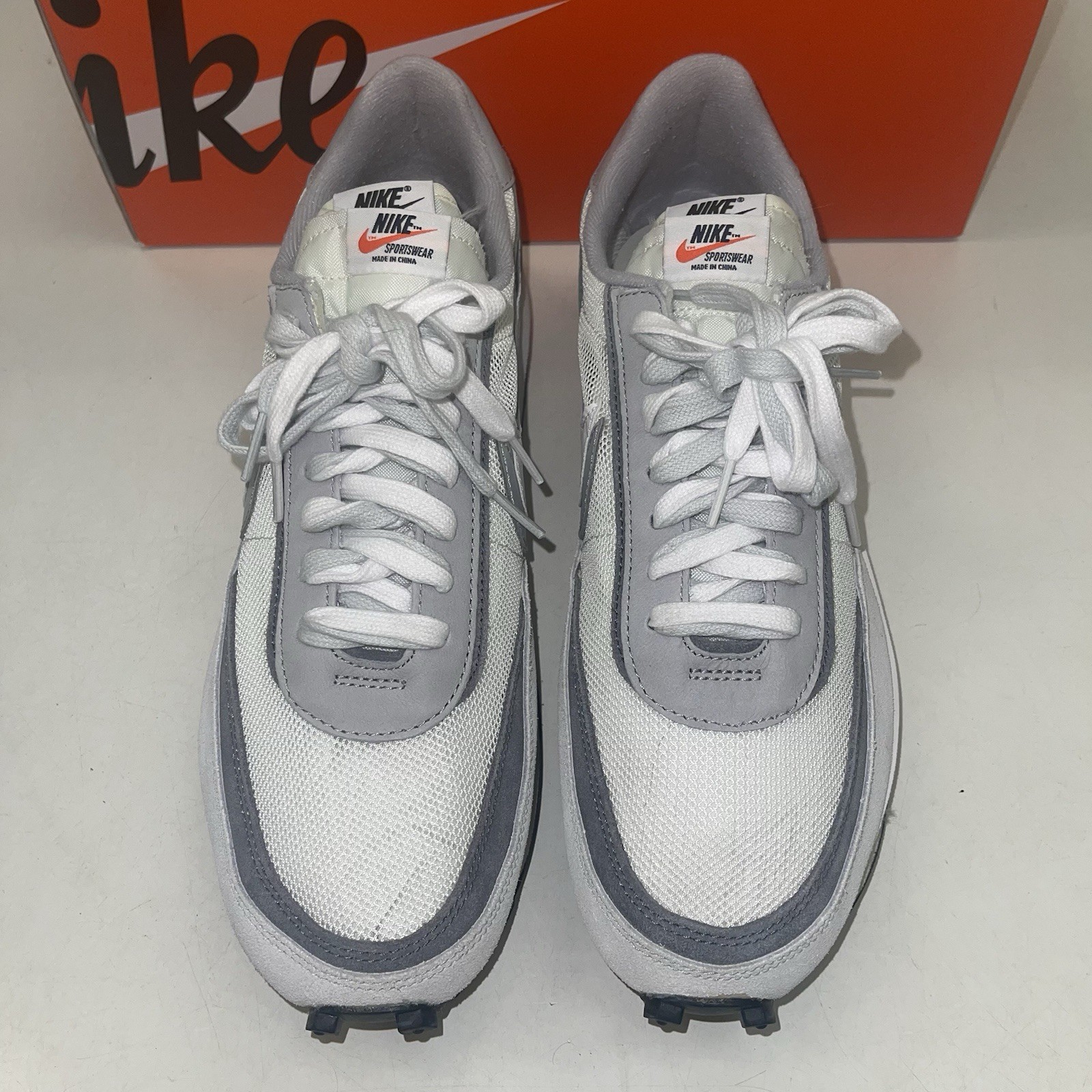 SACAI X NIKE Taglia 12 Nike LDV Waffle x Fragment Design x Sacai Gray LEGGERMENTE INDOSSATE CON SCATOLA