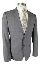 Theory Xylo Stanlake Mens Gray 2 Btn Wool Suit 40R