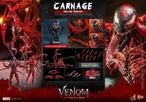 Hot Toys Marvel MMS620 Venom Let There Be Carnage Carnage Deluxe 1/6 12" NIB NEW