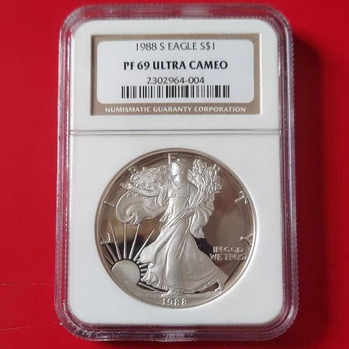 U.S. Mint 1988 American Eagle 1oz Silver Proof NGC PF69 Ultra Cameo