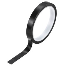 1/2 Inch x 33 Ft High Temperature PTFE Tape Fiberglass Adhesive Tape Black