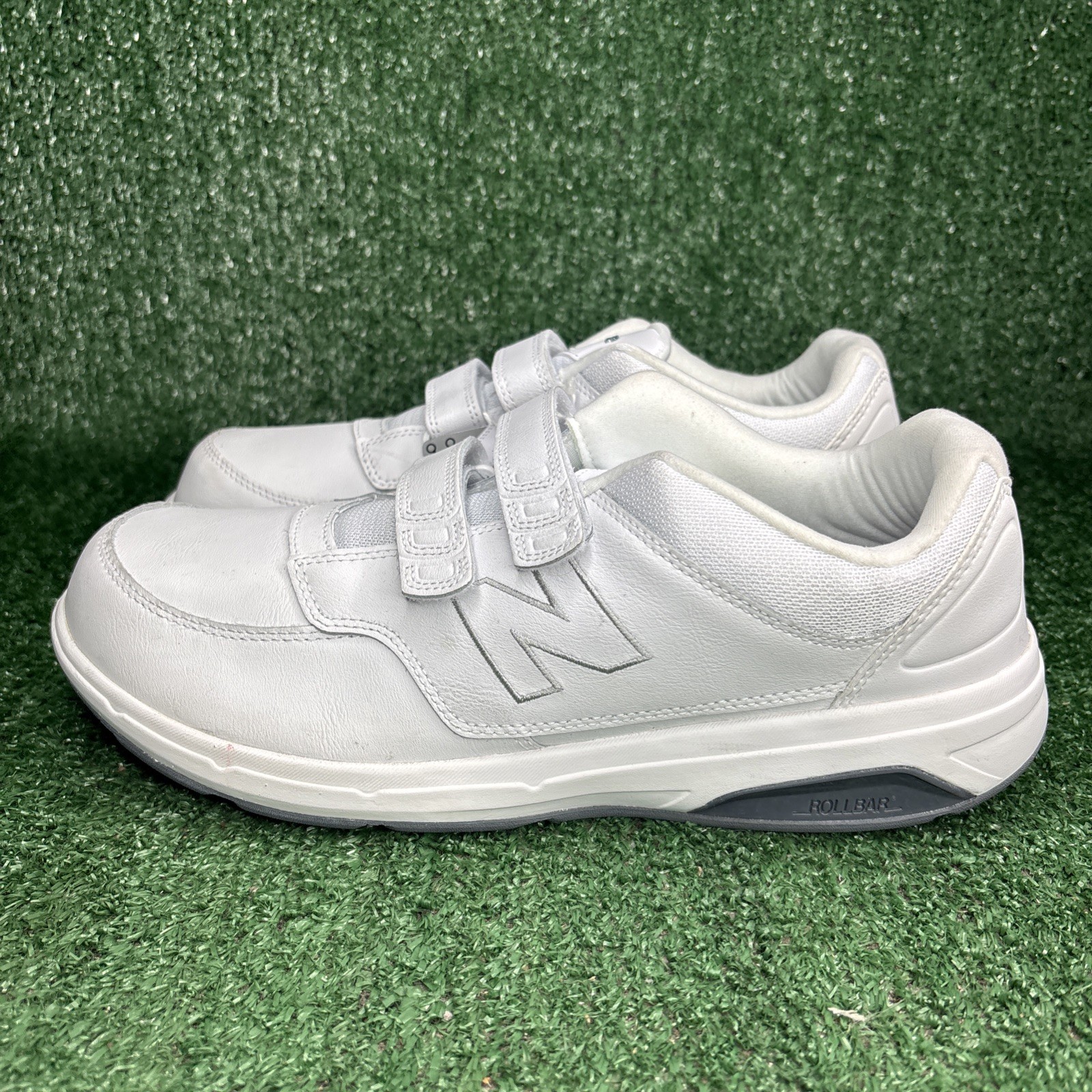 NEW - New Balance 813 Mens Size 11 2E Wide White Athletic Leather Walking Shoes thumbnail 3