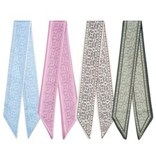 4 Pack Purse Scarf Handbags Skinny Twill Hair Scarves Narrow Neck Scarf Band ...