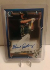 2021 Bowman Chrome Michael Guldberg CPA-MG Blue Refractor Auto /150 1st Prospect