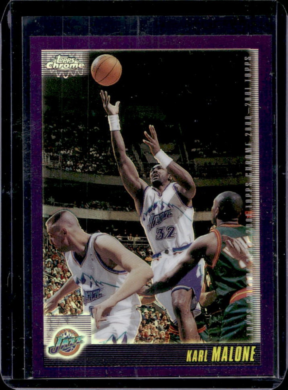 2000-01 Topps Chrome Karl Malone Refractor #129 Jazz