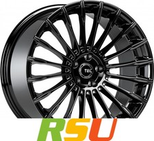 4x TEC Speedwheels GT5 schwarz-glanz 8.5x20" ET35 LK5 112 ML 66.6 Alufelgen 2...
