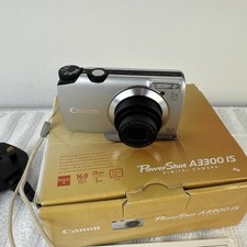 Canon PowerShot A3300 IS 16MP Compact Digital Camera Boxed, Charger, SD Card  