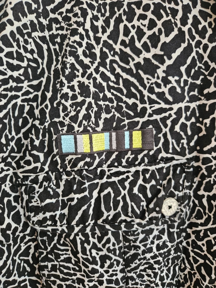 RARA Camisa Nike Jordan Estampado Elefante Militar Abotonada Para Hombre Talla Grande Foto 2 de 4