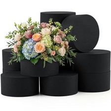 Lallisa Round Reusable Floral Foam Blocks, 3.15 x 1.5, Black, 12 Pcs