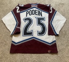 Vintage Colorado Avalanche CCM Shjon Podein Jersey Signed Personalized NHL READ*
