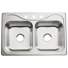 Sterling 11402-3 Southhaven 33" Double Basin Drop In Stainless - Stainless Steel