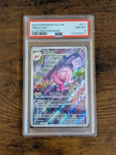 Pokémon TCG Tinkatuff Holo Illustration Rare Card Paldea Evolved 217/193 - PSA 8