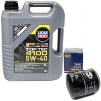 MotoröL Set Liqui Moly 5W-40 5 Liter + ÖLfilter FüR Lexus Mini Toyota Corolla