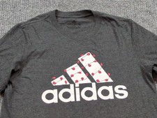 Adidas Shirt Mens Small Gray Short Sleeve T-shirt Crew Neck Cotton Blend