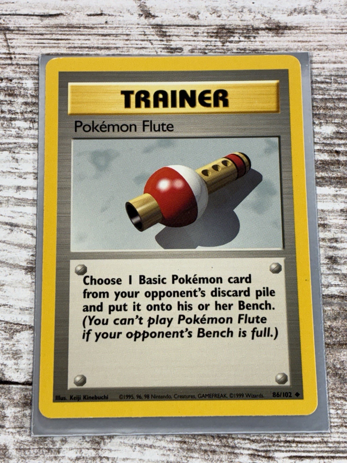 Pokemon Flute 86/102 Uncommon Base Set Pokemon TCG LP Light Play
