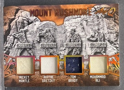 2019-20 Leaf Mickey Mantle -Wayne Gretzky- Tom Brady -Muhammad Ali GAME USED /6
