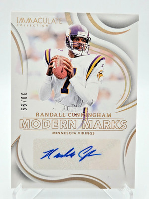 2024 Panini Immaculate Randall Cunningham Modern Marks Auto /99 Vikings  #MM-RCM