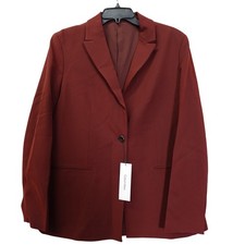 Calvin Klein Women's Soft Crepe Blazer Rusted Root - Size 8 40WL422