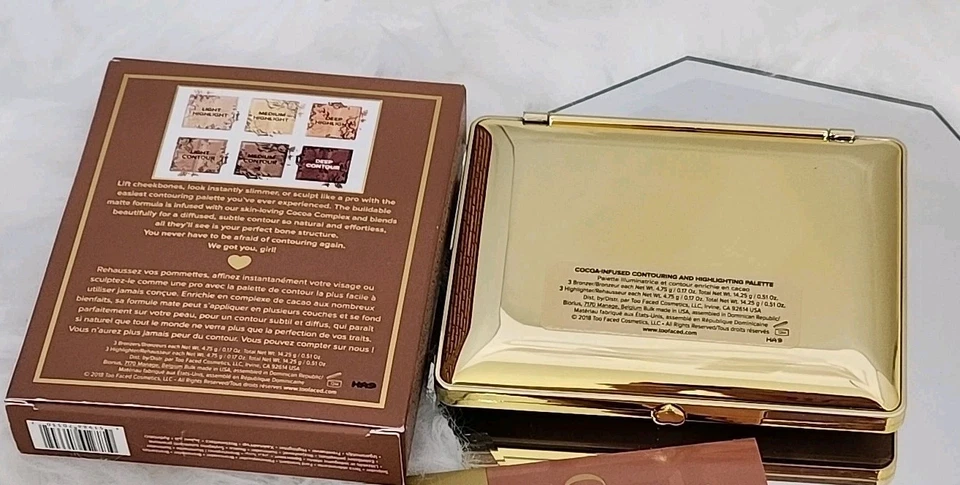 TOO FACED Cocoa Contour Cocoa Infused Contouring & Highlighting Palette NEW - Image 4 of 4