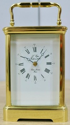 Atemberaubende Vintage französische L'epee 8 Tage Schlag Messing klassische Kutschenuhr