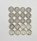 Lot Of 20 Mercury Dimes 90% Silver  Winged Liberty Circulated Ungraded