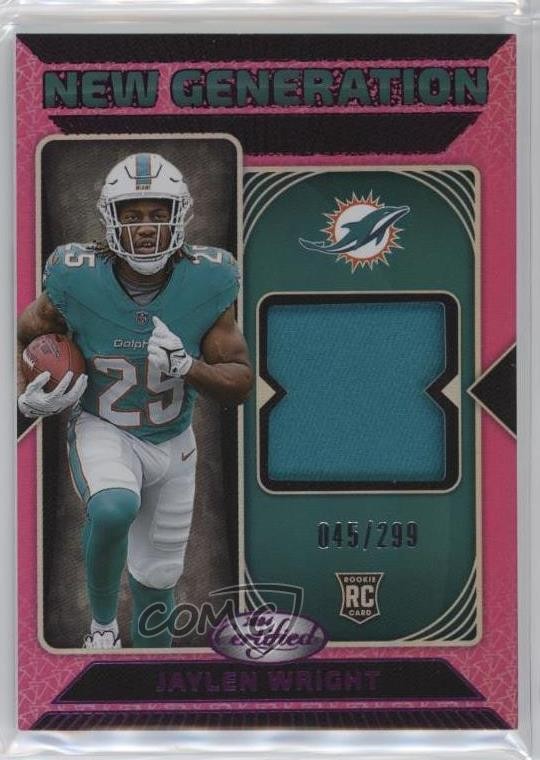 2024 Certified New Generation Jerseys Pink Mirror Jaylen Wright Rookie RC 1m3v