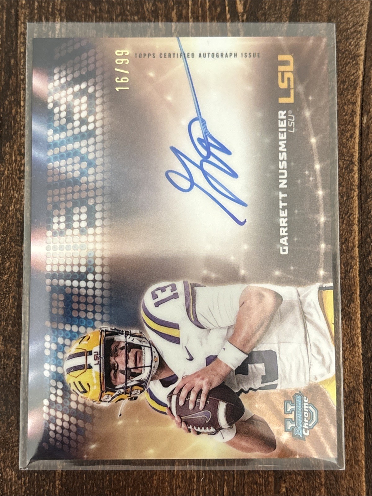 2025 Bowman University Chrome Garrett Nussmeier Campus Visit Auto /99 #CVA-GN