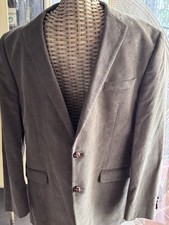 Lauren Ralph Lauren Sports Jacket Blazer Corduroy Browm Suede Elbow Patches 46L