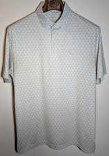 Rhoback The Koopa Golf Cart Palm Tree Micro-Print Performance Polo Men Size L