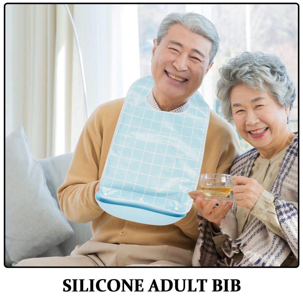Elderly Adult Bibs Washable Food Catching Clothing Protector for Women Eating