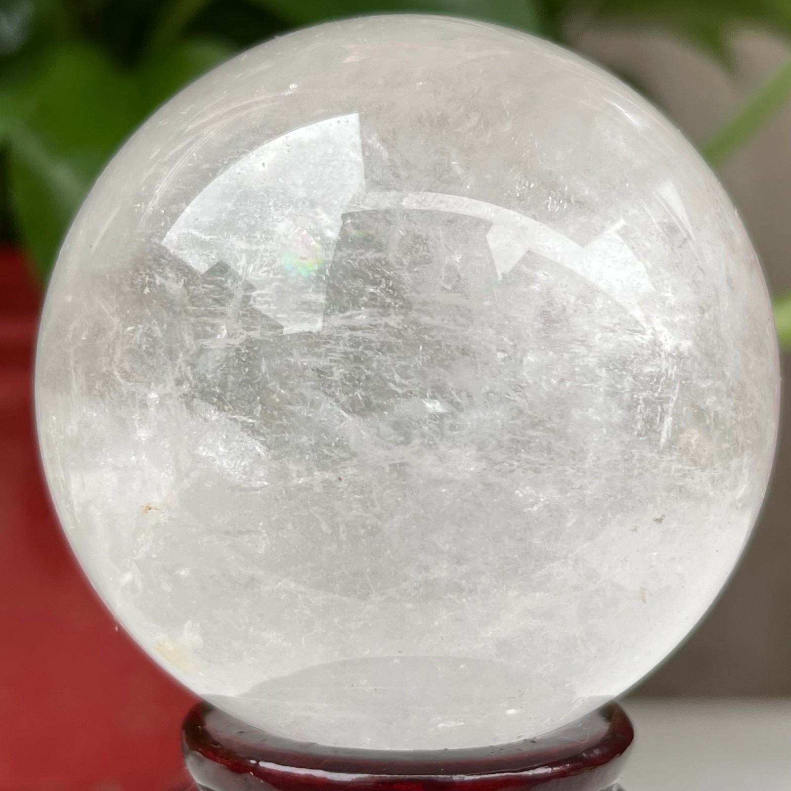 307g Natural White Clear Crystal Ball Quartz Sphere for Reiki Healing Energy