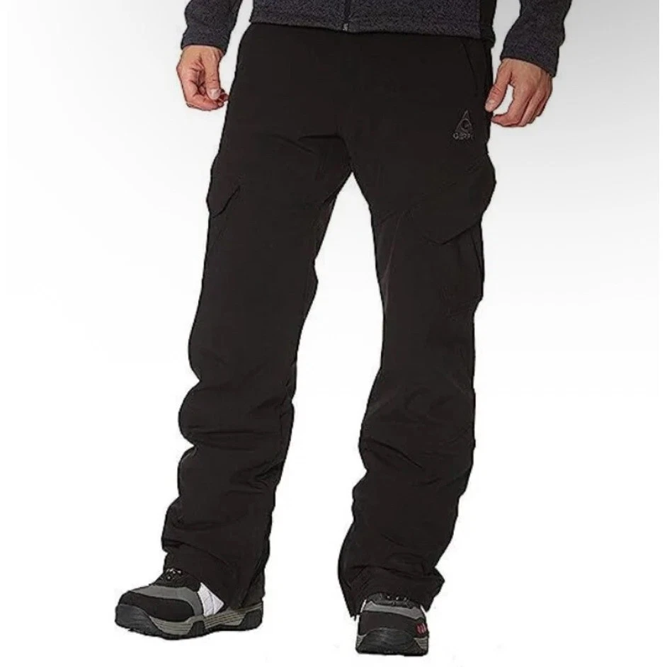 Gerry Snow Ski Cargo Pants Softshell Medium Black Gorpcore Winter Hike Utility