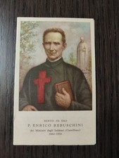 Padre Enrico Rebuschini, Servo di Dio, Camilliano, Holy Card, 1955, Gravedona