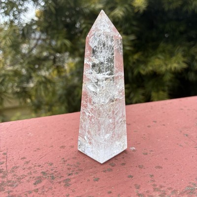 88g Brazilian Natural Citrine Quartz Obelisk Crystal Tower Point Reiki Decor