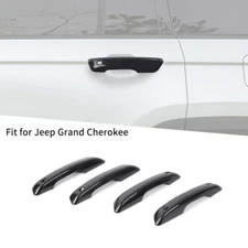 Gloss Black Exterior Door Handle Decor Cover Trims for Jeep Grand Cherokee 2022+