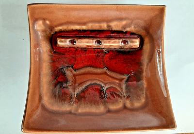 MCM Red Wing Pottery Drip Glaze Ceramic ASHTRAY #861 USA | eBay